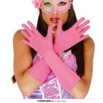 Γάντια Ανοιχτό Ροζ Μακριά 42cm