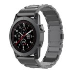 Για Garmin Fenix 7 / Γιαerunner 965 22mm Three-Bead Magnetic Buckle Metal Quick Release Watch Band(Black) 