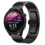 Για Garmin Γιαerunner 255 Music Titanium Alloy 22mm Metal Watch Band(Black) 