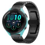 Για Garmin Forerunner 265 Music Titanium Alloy 22mm Metal Watch Band(Black) 