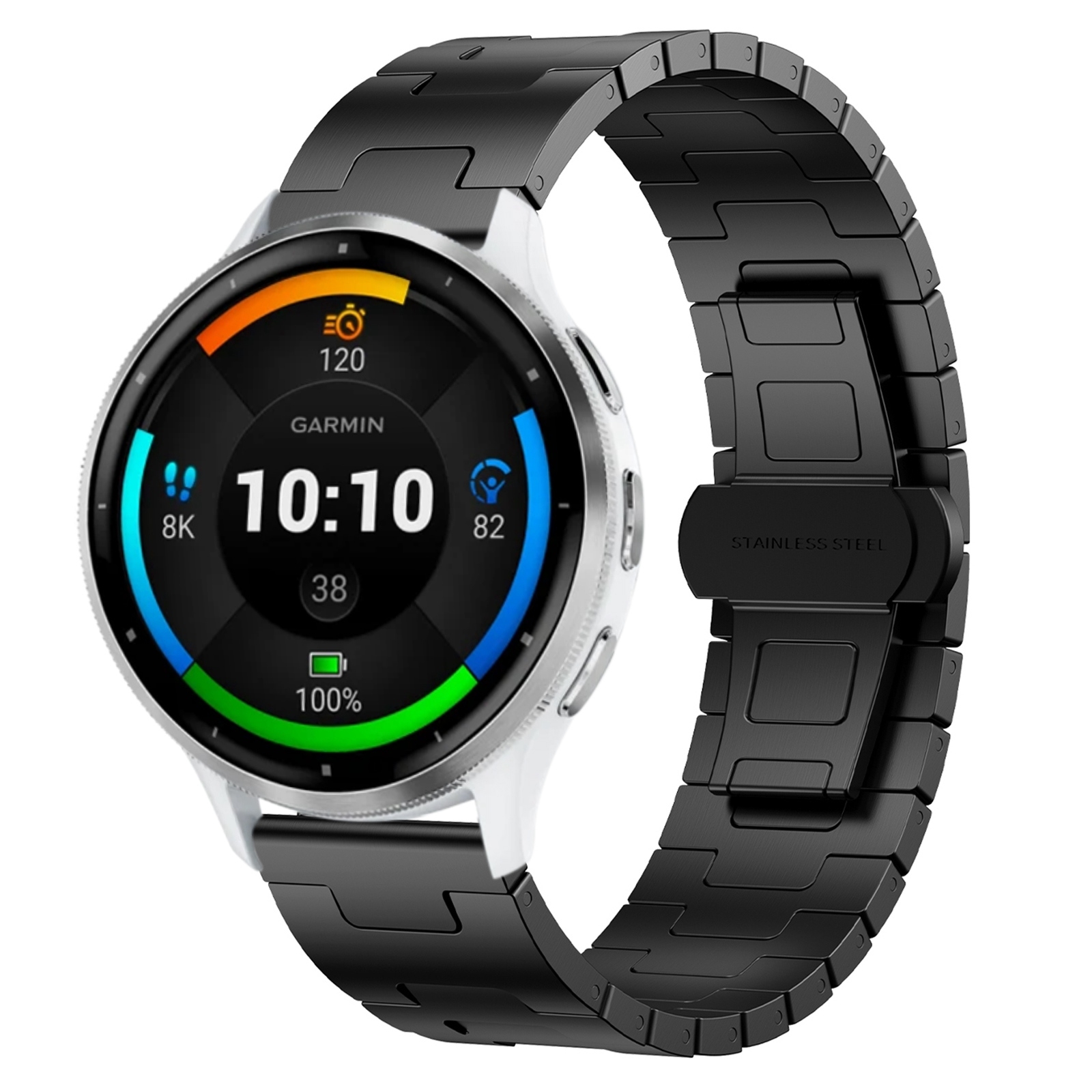 SYA002715303A Για Garmin Venu 3 Titanium Alloy 22mm Metal Watch Band(Black) - Image 1