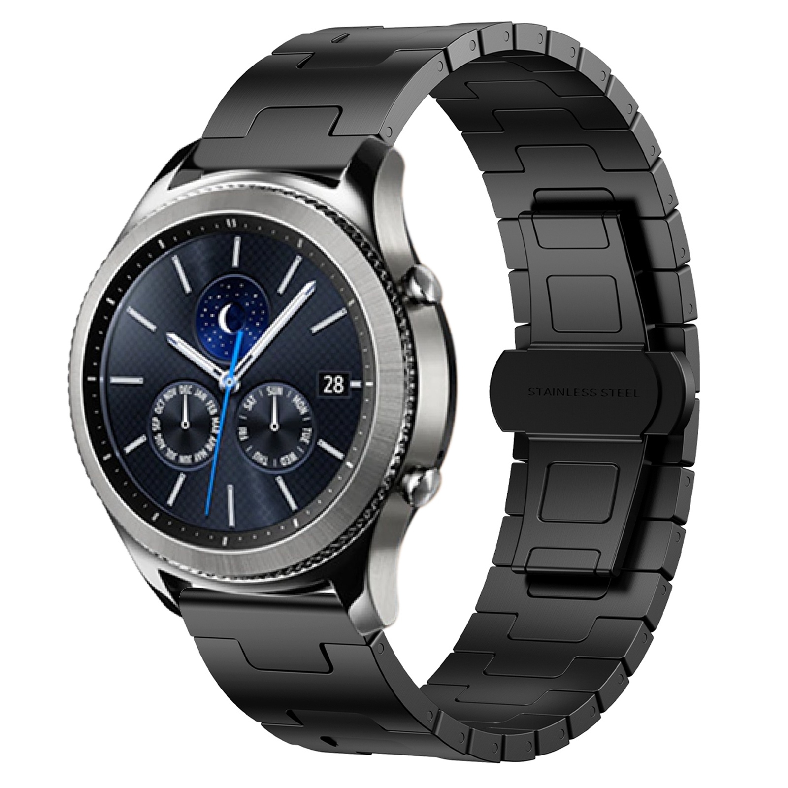 SYA002715403A Για Samsung Galaxy Gear S3 Classic Titanium Alloy 22mm Metal Watch Band(Black) - Image 1