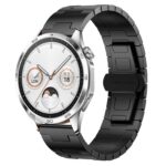 Για Huawei watch GT4 46mm Titanium Alloy 22mm Metal Watch Band(Black) 