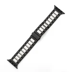 Διπλωμένη πόρπη 3 χάντρες από ανοξείδωτο ατσάλι Ζώνη ρολογιού για Apple Watch Ultra 49mm&Ρολόι Ultra 2 49mm / Σειρά 10 46mm / 9&8&7 45mm / SE 3&SE 2&6&SE&5&4 44mm / 3&2&1 42mm Len 42mm (Bad Times 3 Silver) - Image 3