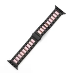 Διπλωμένη πόρπη 3 χάντρες από ανοξείδωτο ατσάλι Ζώνη ρολογιού για Apple Watch Ultra 49mm&Ρολόι Ultra 2 49mm / Σειρά 10 46mm / 9&8&7 45mm / SE 3&SE 2&6&SE&5&4 44mm / 3&2&1 Le 42mm (Μαύρη Ώρα - Image 3