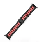 Διπλωμένη πόρπη 3 χάντρες από ανοξείδωτο ατσάλι Ζώνη ρολογιού για Apple Watch Ultra 49mm&Ρολόι Ultra 2 49mm / Σειρά 10 46mm / 9&8&7 45mm / SE 3&SE 2&6&SE&5&4 44mm / 3&2&1 Le 42mm (Μαύρες - Image 3