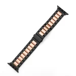 Διπλωμένη πόρπη 3 χάντρες από ανοξείδωτο ατσάλι λουράκι ρολογιού για Apple Watch Ultra 49mm&Ρολόι Ultra 2 49mm / Σειρά 10 46mm / 9&8&7 45mm / SE 3&SE 2&6&SE&5&4 44mm / 3&2&1 42mm (Μαύρη - Image 3