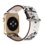 Γυναικείο ρολόι Δερμάτινο λουράκι καρπού για Apple Watch Series 7 41mm / 6&SE&5&4 40mm / 3&2&1 38mm   (ΑΣΠΡΟ + ΜΑΥΡΟ) - Image 4