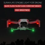 Sunnylife 2-Green + 2-Red Night Strobe LED Ενδεικτική λυχνία για DJI Mavic 2 / Mini / Mavic Air 2 / FPV - Image 3