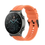 Για Huawei Watch GT 2 Pro λουράκι ρολογιού σιλικόνης με μαύρη ατσάλινη πόρπη (ζωντανό πορτοκαλί) - Image 4