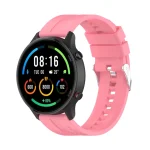 For Xiaomi Watch Color Sport Silicone Watch Band with Silver Steel Buckle(Pink) - Image 4