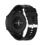 22mm For Xiaomi Watch Color Sport Silicone Watch Band with Silver Steel Buckle(Black) - Image 5