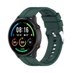For Xiaomi Watch Color Sport Silicone Watch Band with Silver Steel Buckle(Dark Green) - Image 4