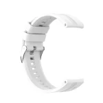 For TicWatch Pro 3 Silicone Watch Band with Silver Steel Buckle(White) - Image 3