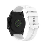 For TicWatch Pro 3 Silicone Watch Band with Silver Steel Buckle(White) - Image 5