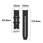 For TicWatch Pro 3 Silicone Watch Band with Silver Steel Buckle(Dark Green) - Image 6