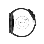 For TicWatch Pro 3 Silicone Watch Band with Silver Steel Buckle(Midnight Blue) - Image 7