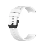 For Huawei Watch GT 2 42mm Silicone Watch Band with Black Buckle(White)