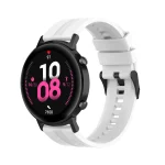 For Huawei Watch GT 2 42mm Silicone Watch Band with Black Buckle(White) - Image 4