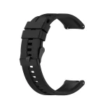 Για Huawei Watch GT 2 Ζάντα ρολογιού σιλικόνης 42 mm με μαύρη αγκράφα (Μαύρη)