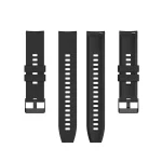 Για Huawei Watch GT 2 Ζάντα ρολογιού σιλικόνης 42 mm με μαύρη αγκράφα (Μαύρη) - Image 2