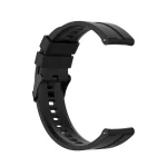 Για Huawei Watch GT 2 Ζάντα ρολογιού σιλικόνης 42 mm με μαύρη αγκράφα (Μαύρη) - Image 3