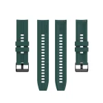 For Huawei Watch GT 2 42mm Silicone Watch Band with Black Buckle(Dark Green) - Image 2