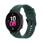 For Huawei Watch GT 2 42mm Silicone Watch Band with Black Buckle(Dark Green) - Image 4