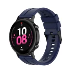 For Huawei Watch GT 2 42mm Silicone Watch Band with Black Buckle(Midnight Blue) - Image 4
