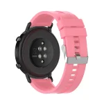 For Huawei Watch GT 2 42mm Silicone Watch Band with Silver Buckle(Pink) - Image 5