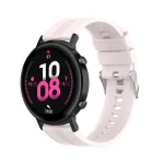 For Huawei Watch GT 2 42mm Silicone Watch Band with Silver Buckle(Quicksand Pink) - Image 4