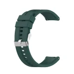 For Huawei Watch GT 2 42mm Silicone Watch Band with Silver Buckle(Dark Green)