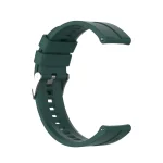 For Huawei Watch GT 2 42mm Silicone Watch Band with Silver Buckle(Dark Green) - Image 3