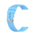 For Huawei Watch GT 2 42mm Silicone Watch Band with Silver Buckle(Sky Blue)