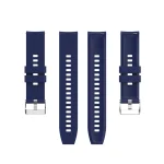 For Huawei Watch GT 2 42mm Silicone Watch Band with Silver Buckle(Midnight Blue) - Image 2