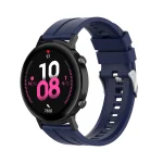 For Huawei Watch GT 2 42mm Silicone Watch Band with Silver Buckle(Midnight Blue) - Image 4
