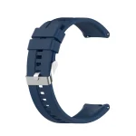For Huawei Watch GT 2 42mm Silicone Watch Band with Silver Buckle(Dark Blue)