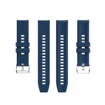 For Huawei Watch GT 2 42mm Silicone Watch Band with Silver Buckle(Dark Blue) - Image 2