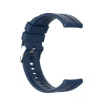 For Huawei Watch GT 2 42mm Silicone Watch Band with Silver Buckle(Dark Blue) - Image 3