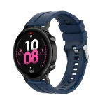 For Huawei Watch GT 2 42mm Silicone Watch Band with Silver Buckle(Dark Blue) - Image 4