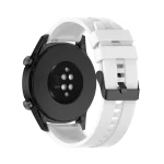 For Huawei Watch GT 2 46mm Silicone Watch Band with Black Buckle(White) - Image 5