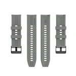 For Huawei Watch GT 2 46mm Silicone Watch Band with Black Buckle(Grey) - Image 2