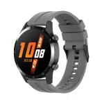 For Huawei Watch GT 2 46mm Silicone Watch Band with Black Buckle(Grey) - Image 4