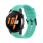 For Huawei Watch GT 2 46mm Silicone Watch Band with Black Buckle(Aurora Blue) - Image 4