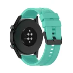 For Huawei Watch GT 2 46mm Silicone Watch Band with Black Buckle(Aurora Blue) - Image 5