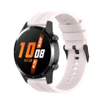 For Huawei Watch GT 2 46mm Silicone Watch Band with Black Buckle(Quicksand Pink) - Image 4