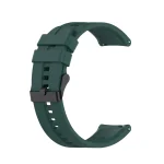 For Huawei Watch GT 2 46mm Silicone Watch Band with Black Buckle(Dark Green)