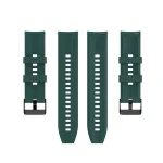 For Huawei Watch GT 2 46mm Silicone Watch Band with Black Buckle(Dark Green) - Image 2