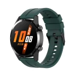For Huawei Watch GT 2 46mm Silicone Watch Band with Black Buckle(Dark Green) - Image 4