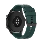 For Huawei Watch GT 2 46mm Silicone Watch Band with Black Buckle(Dark Green) - Image 5
